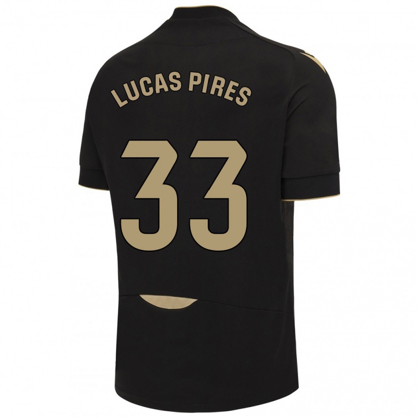 Kandiny Női Lucas Pires #33 Fekete Idegenbeli Jersey 2023/24 Mez Póló Ing