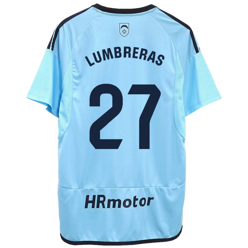 Kandiny Női Carlos Lumbreras #27 Kék Idegenbeli Jersey 2023/24 Mez Póló Ing