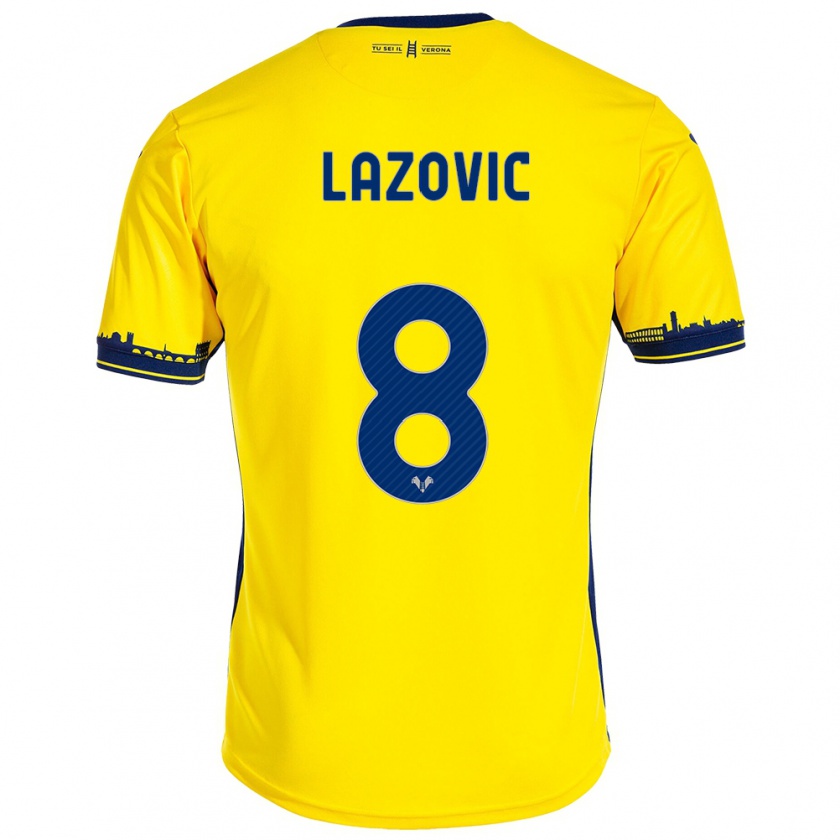 Kandiny Női Darko Lazović #8 Sárga Idegenbeli Jersey 2023/24 Mez Póló Ing