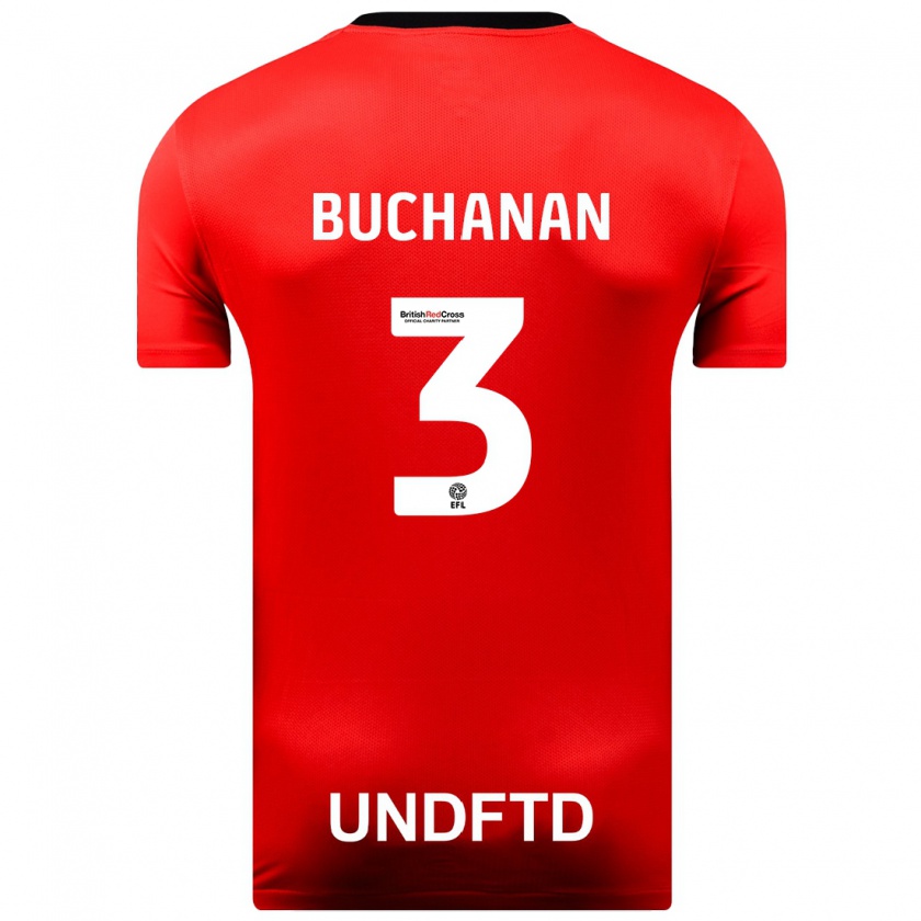 Kandiny Női Lee Buchanan #3 Piros Idegenbeli Jersey 2023/24 Mez Póló Ing