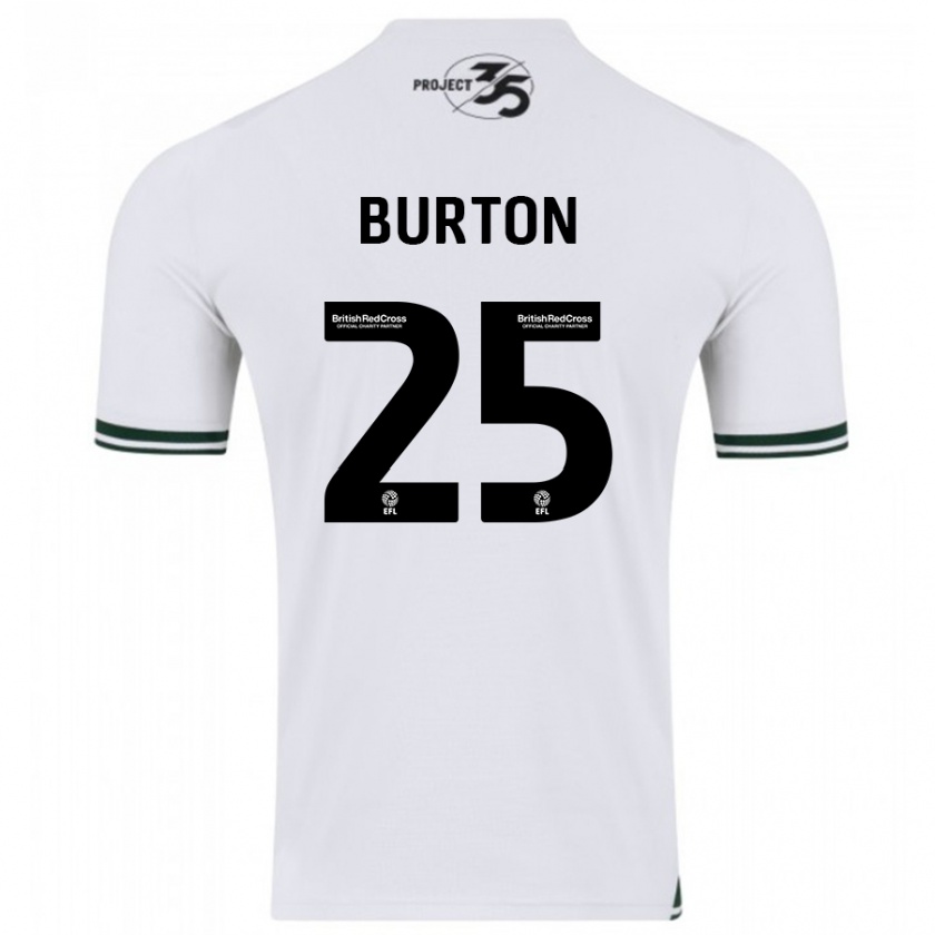 Kandiny Női Callum Burton #25 Fehér Idegenbeli Jersey 2023/24 Mez Póló Ing