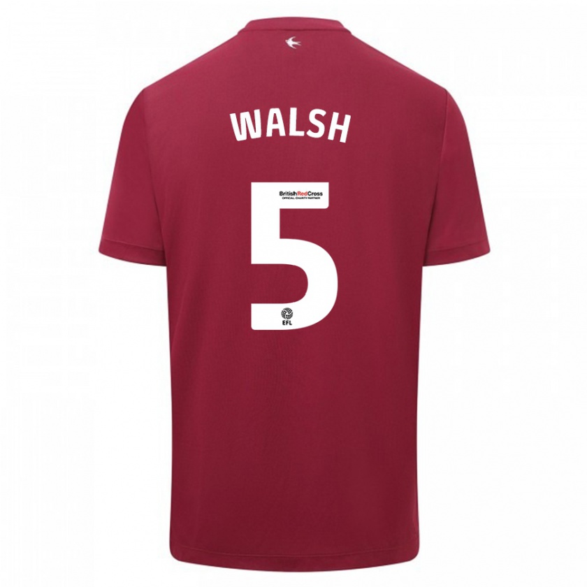 Kandiny Női Siobhan Walsh #5 Piros Idegenbeli Jersey 2023/24 Mez Póló Ing