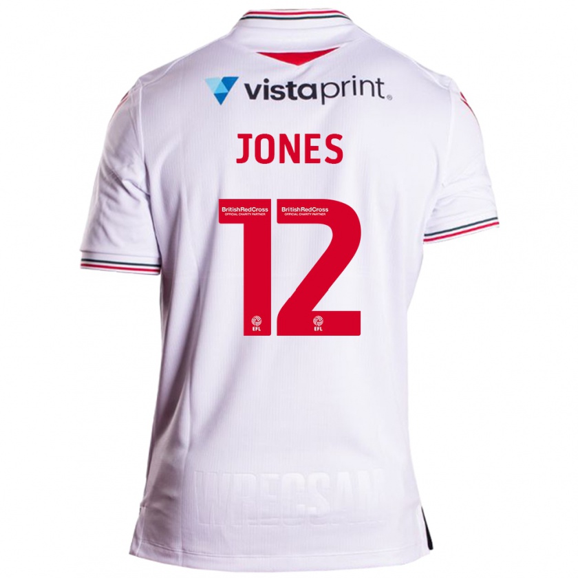 Kandiny Női Carra Jones #12 Fehér Idegenbeli Jersey 2023/24 Mez Póló Ing