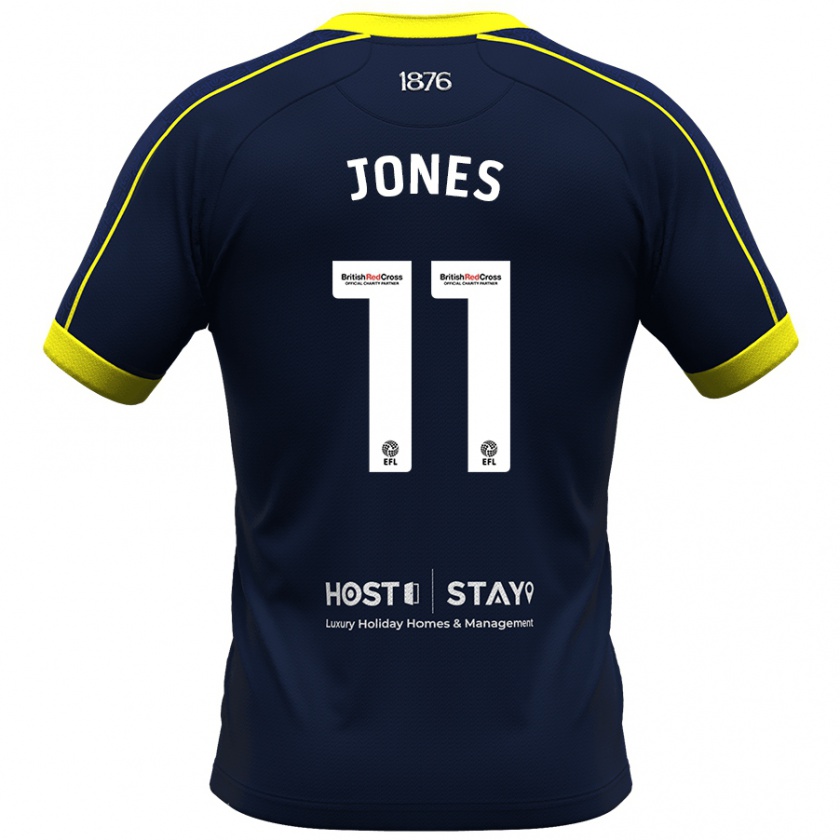 Kandiny Női Isaiah Jones #11 Haditengerészet Idegenbeli Jersey 2023/24 Mez Póló Ing