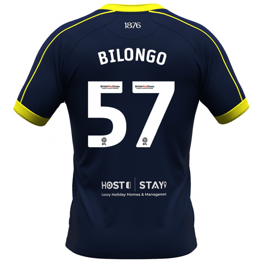 Kandiny Női Bryant Bilongo #57 Haditengerészet Idegenbeli Jersey 2023/24 Mez Póló Ing