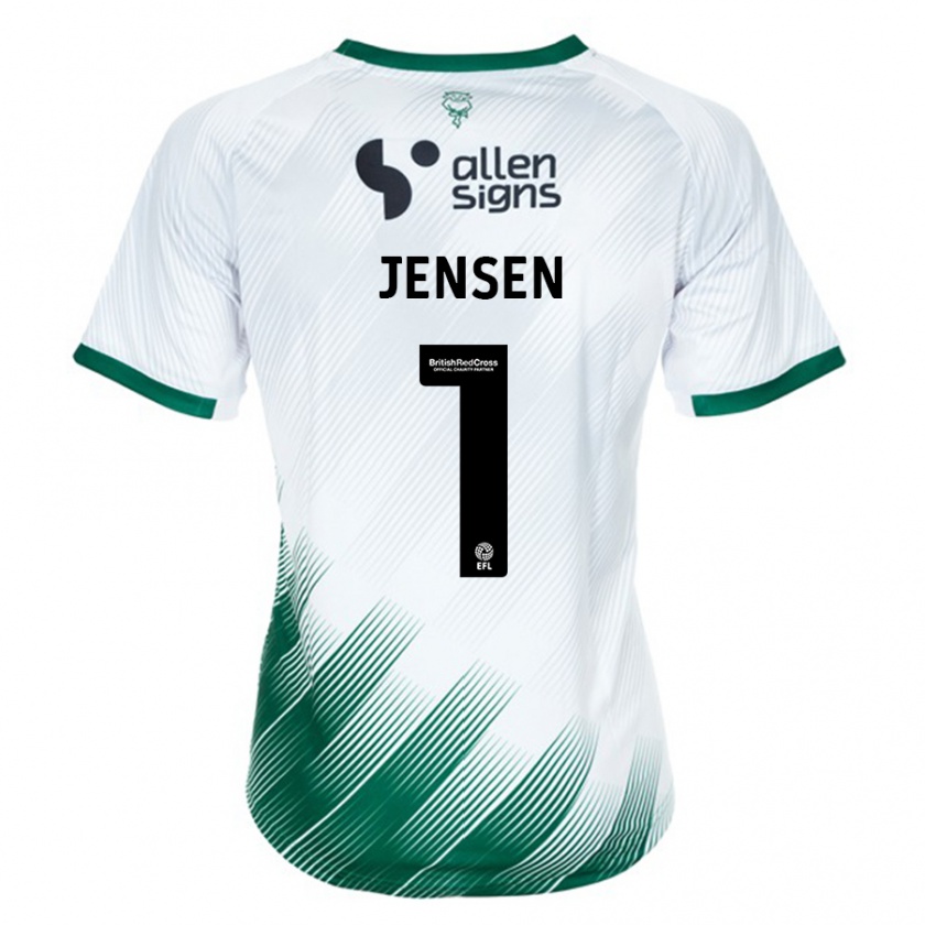 Kandiny Női Lukas Jensen #1 Fehér Idegenbeli Jersey 2023/24 Mez Póló Ing