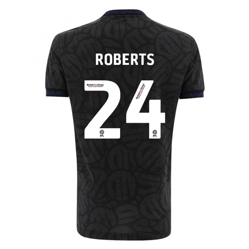 Kandiny Női Haydon Roberts #24 Fekete Idegenbeli Jersey 2023/24 Mez Póló Ing