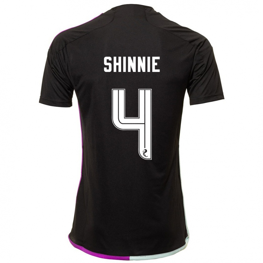 Kandiny Női Graeme Shinnie #4 Fekete Idegenbeli Jersey 2023/24 Mez Póló Ing