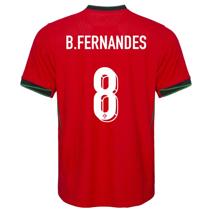 Kandiny Gyermek Portugália Bruno Fernandes #8 Piros Hazai Jersey 24-26 Mez Póló Ing