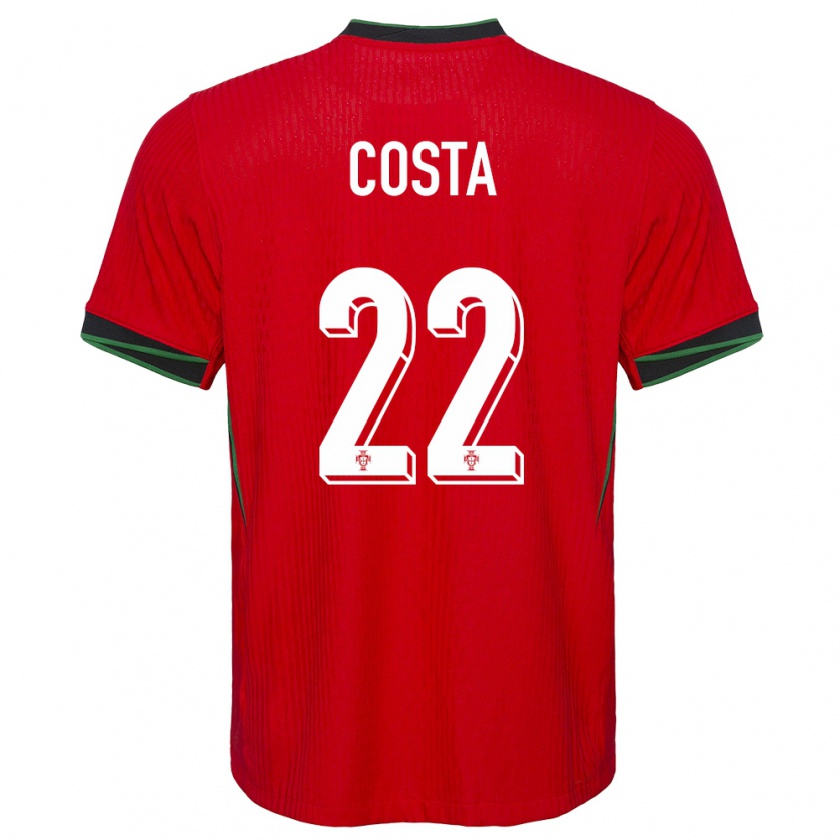 Kandiny Gyermek Portugália Diogo Costa #22 Piros Hazai Jersey 24-26 Mez Póló Ing