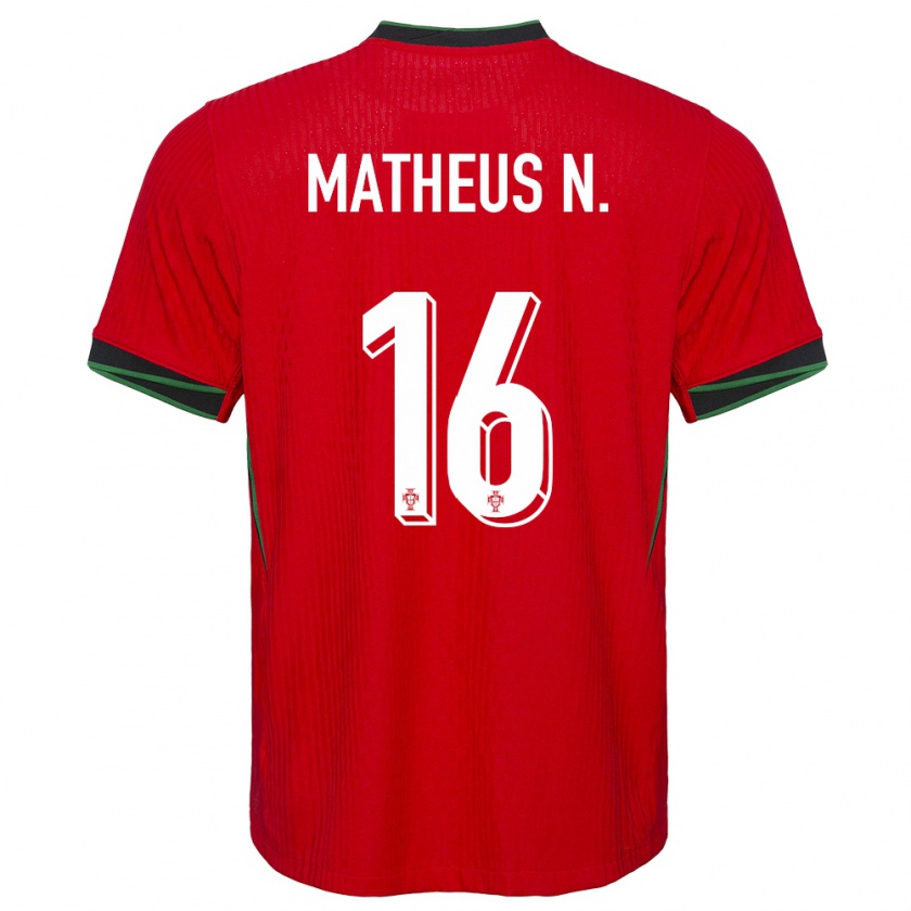 Kandiny Gyermek Portugália Matheus Nunes #16 Piros Hazai Jersey 24-26 Mez Póló Ing