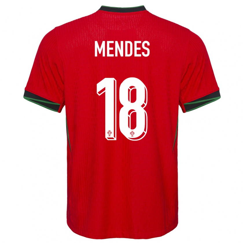 Kandiny Gyermek Portugália Carolina Mendes #18 Piros Hazai Jersey 24-26 Mez Póló Ing