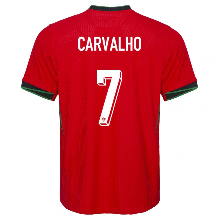 Kandiny Gyermek Portugália Fabio Carvalho #7 Piros Hazai Jersey 24-26 Mez Póló Ing