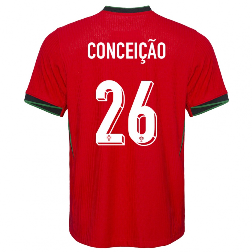 Kandiny Gyermek Portugália Francisco Conceicao #26 Piros Hazai Jersey 24-26 Mez Póló Ing