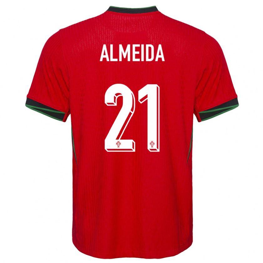 Kandiny Gyermek Portugália Andre Almeida #21 Piros Hazai Jersey 24-26 Mez Póló Ing