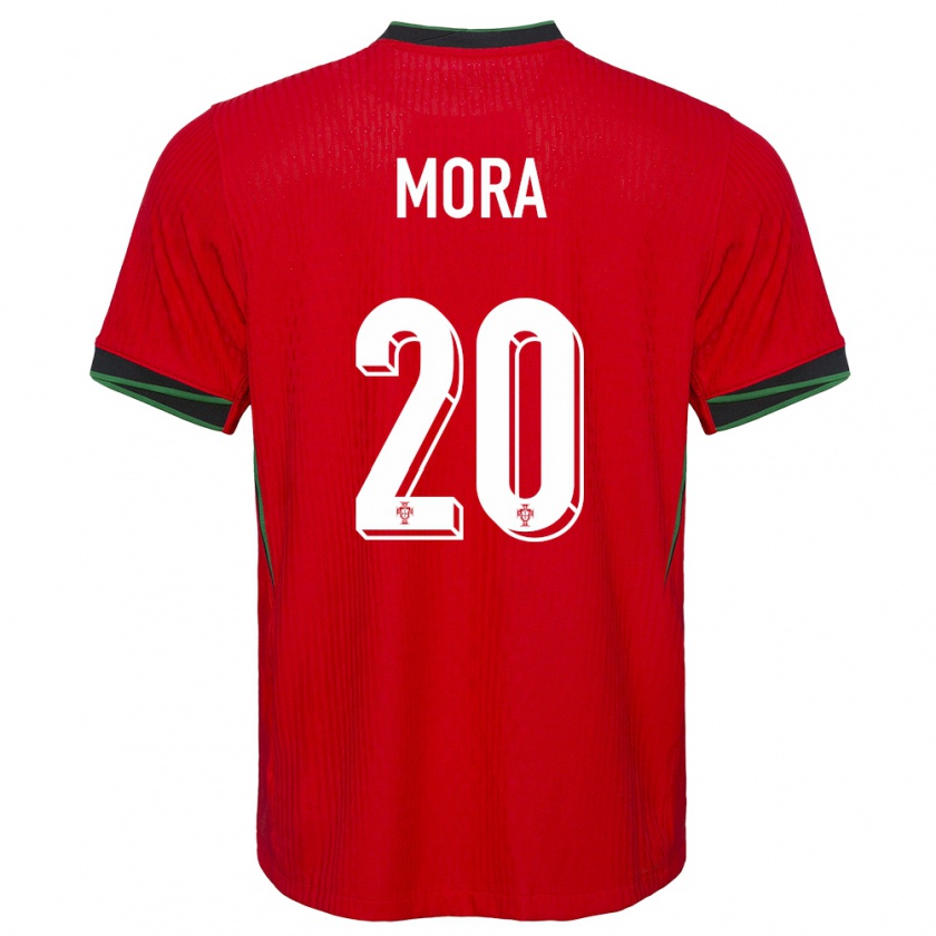 Kandiny Gyermek Portugália Rodrigo Mora #20 Piros Hazai Jersey 24-26 Mez Póló Ing