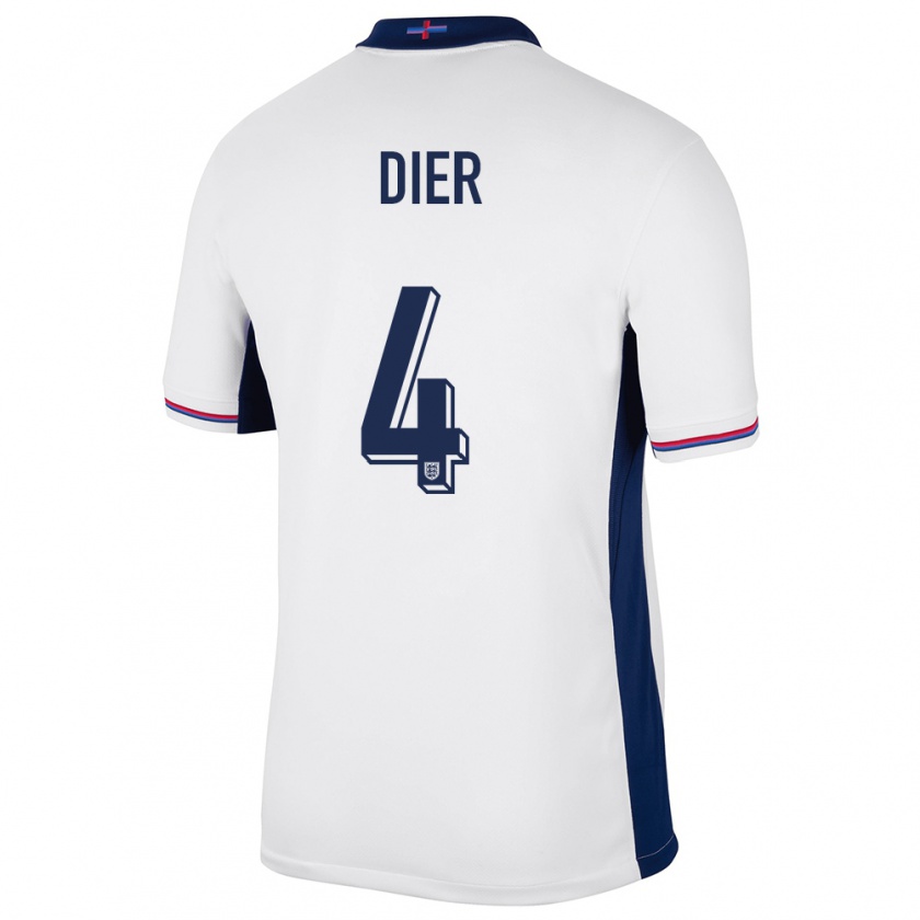 Kandiny Gyermek Anglia Eric Dier #4 Fehér Hazai Jersey 24-26 Mez Póló Ing