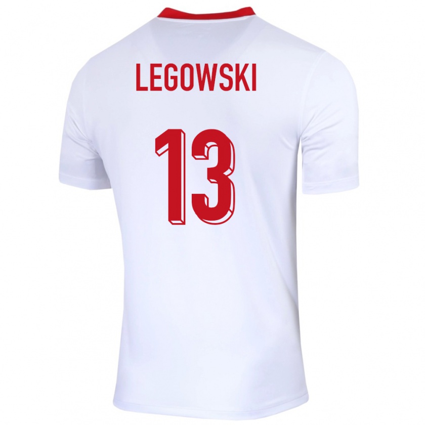 Kandiny Gyermek Lengyelország Mateusz Legowski #13 Fehér Hazai Jersey 24-26 Mez Póló Ing