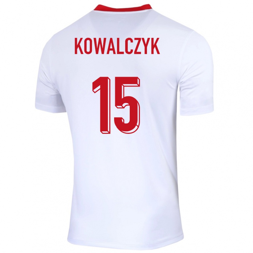 Kandiny Gyermek Lengyelország Mateusz Kowalczyk #15 Fehér Hazai Jersey 24-26 Mez Póló Ing