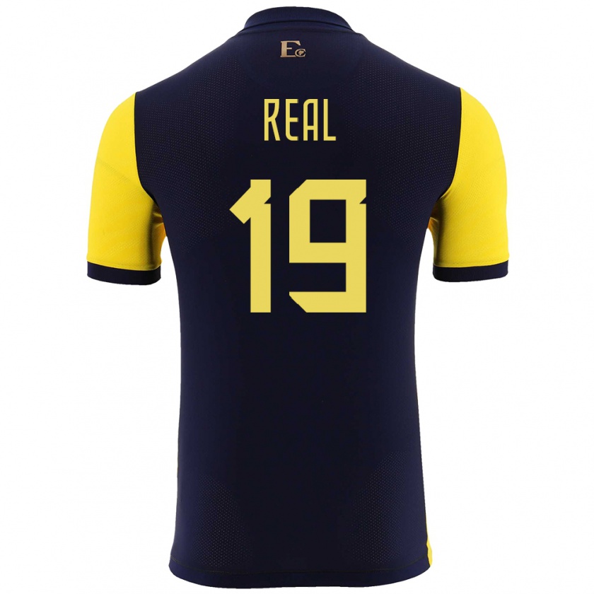 Kandiny Gyermek Ecuador Kerlly Real #19 Sárga Hazai Jersey 24-26 Mez Póló Ing