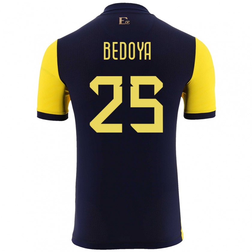 Kandiny Gyermek Ecuador Jaydah Bedoya #25 Sárga Hazai Jersey 24-26 Mez Póló Ing