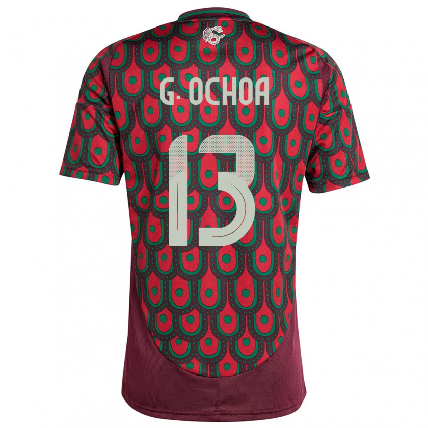 Kandiny Gyermek Mexikó Guillermo Ochoa #13 Gesztenyebarna Hazai Jersey 24-26 Mez Póló Ing