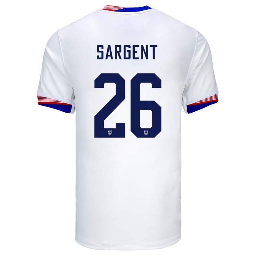 Kandiny Gyermek Egyesült Államok Josh Sargent #26 Fehér Hazai Jersey 24-26 Mez Póló Ing