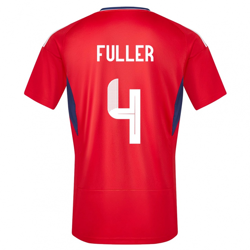 Kandiny Gyermek Costa Rica Keysher Fuller #4 Piros Hazai Jersey 24-26 Mez Póló Ing