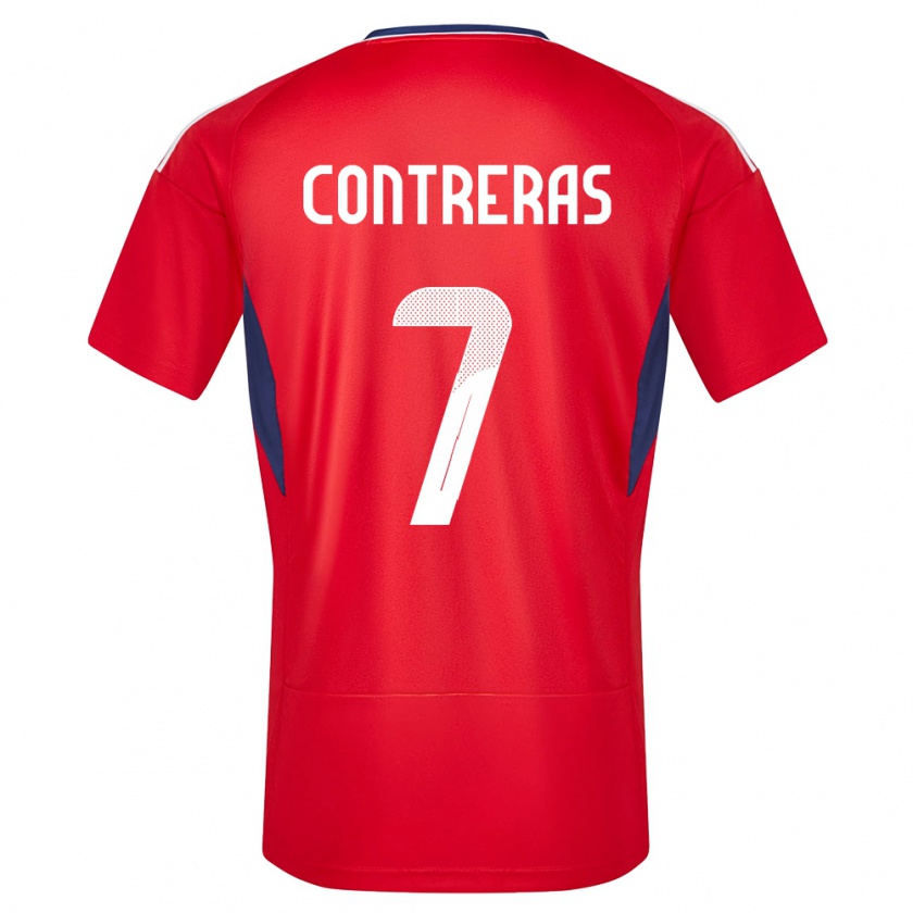 Kandiny Gyermek Costa Rica Anthony Contreras #7 Piros Hazai Jersey 24-26 Mez Póló Ing