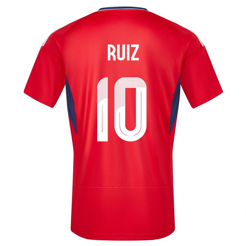 Kandiny Gyermek Costa Rica Bryan Ruiz #10 Piros Hazai Jersey 24-26 Mez Póló Ing