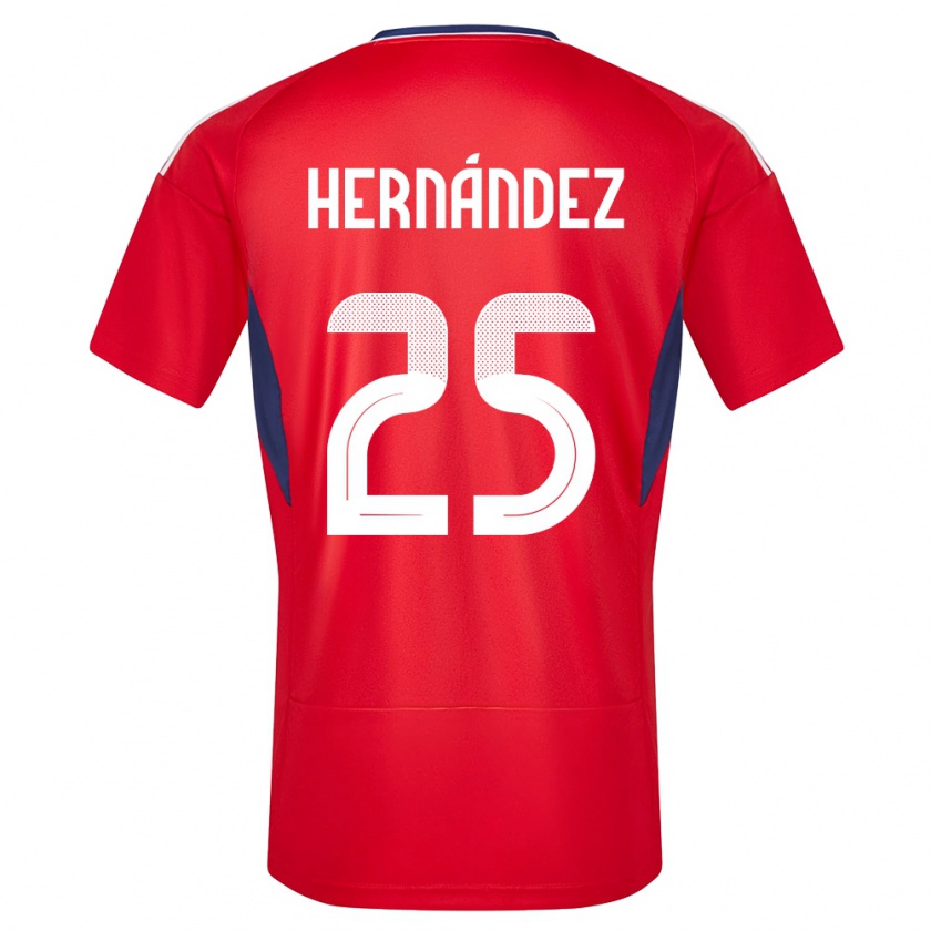 Kandiny Gyermek Costa Rica Anthony Hernandez #25 Piros Hazai Jersey 24-26 Mez Póló Ing