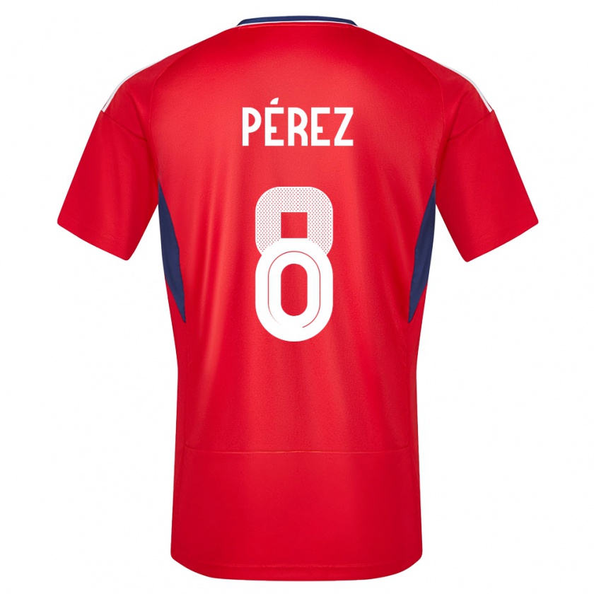 Kandiny Gyermek Costa Rica Creichel Perez #8 Piros Hazai Jersey 24-26 Mez Póló Ing