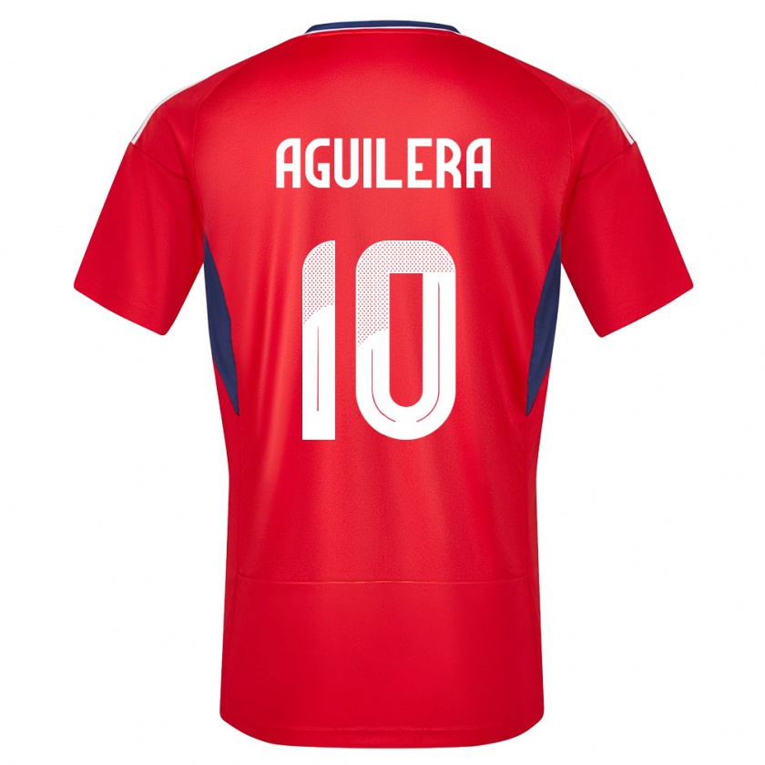 Kandiny Gyermek Costa Rica Brandon Aguilera #10 Piros Hazai Jersey 24-26 Mez Póló Ing