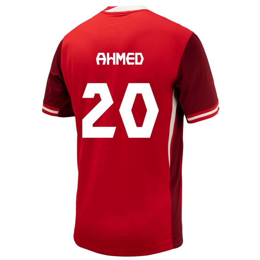 Kandiny Gyermek Kanada Ali Ahmed #20 Piros Hazai Jersey 24-26 Mez Póló Ing