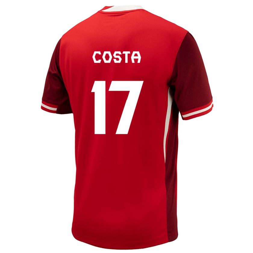 Kandiny Gyermek Kanada Jesse Costa #17 Piros Hazai Jersey 24-26 Mez Póló Ing