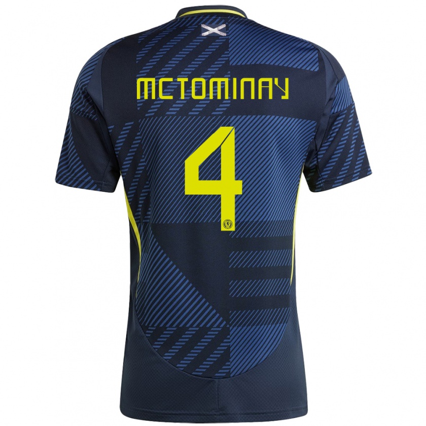 Kandiny Gyermek Skócia Scott Mctominay #4 Sötétkék Hazai Jersey 24-26 Mez Póló Ing