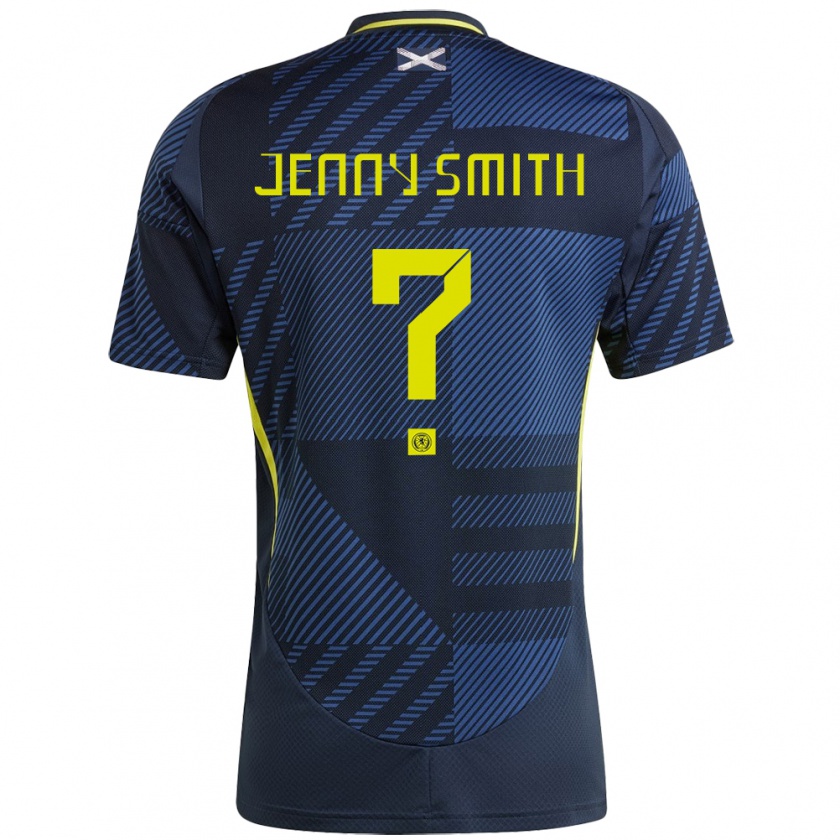 Kandiny Gyermek Skócia Jenny Smith #0 Sötétkék Hazai Jersey 24-26 Mez Póló Ing