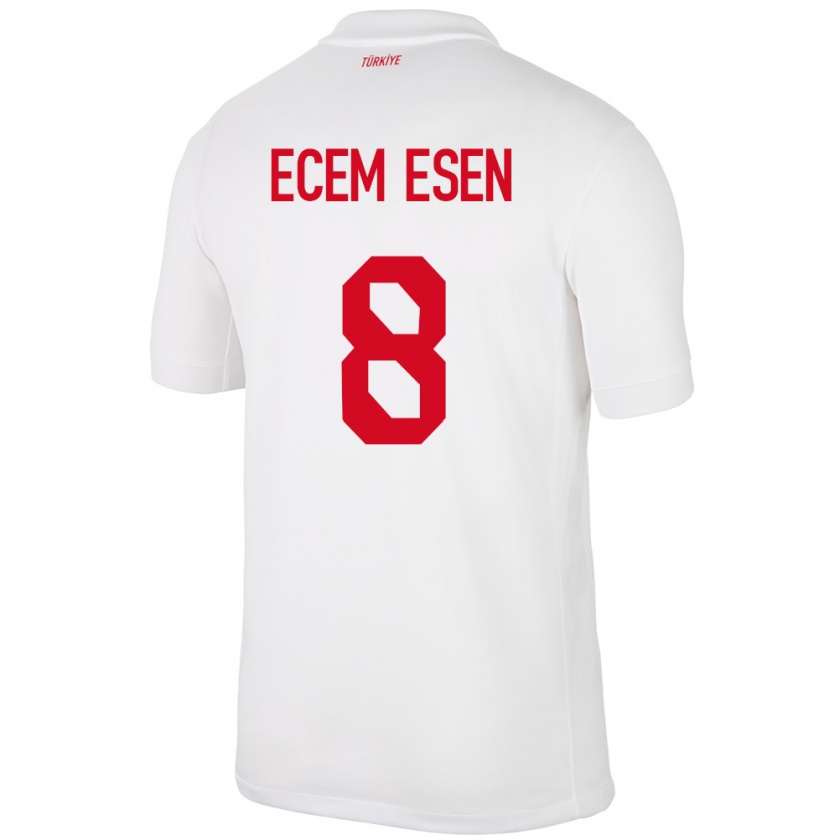 Kandiny Gyermek Törökország Emine Ecem Esen #8 Fehér Hazai Jersey 24-26 Mez Póló Ing