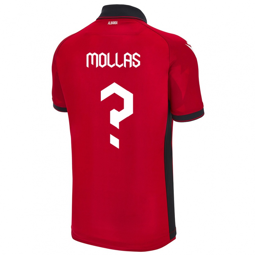 Kandiny Gyermek Albania Arbi Mollas #0 Piros Hazai Jersey 24-26 Mez Póló Ing