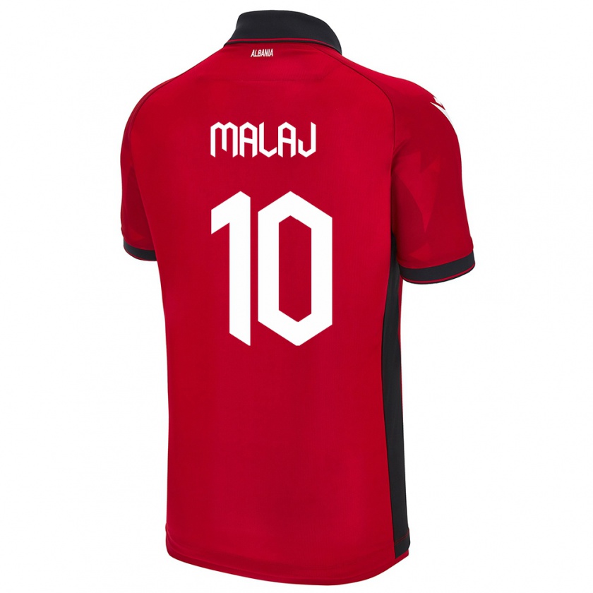 Kandiny Gyermek Albania Tedi Malaj #10 Piros Hazai Jersey 24-26 Mez Póló Ing