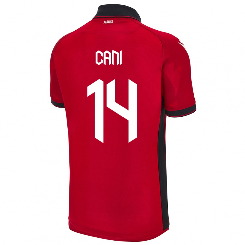 Kandiny Gyermek Albania Gabrian Cani #14 Piros Hazai Jersey 24-26 Mez Póló Ing