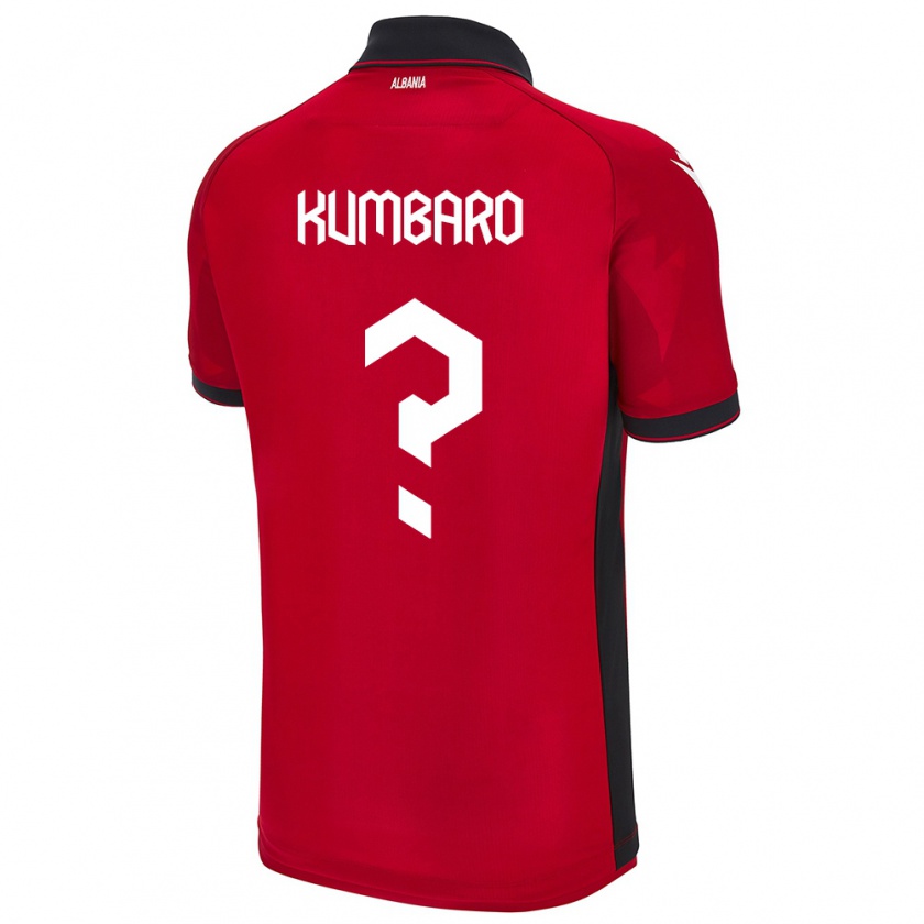 Kandiny Gyermek Albania Alvi Kumbaro #0 Piros Hazai Jersey 24-26 Mez Póló Ing