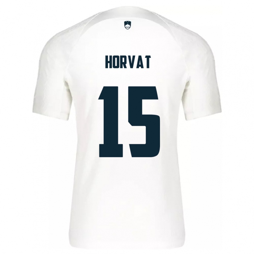 Kandiny Gyermek Szlovénia Tomi Horvat #15 Fehér Hazai Jersey 24-26 Mez Póló Ing