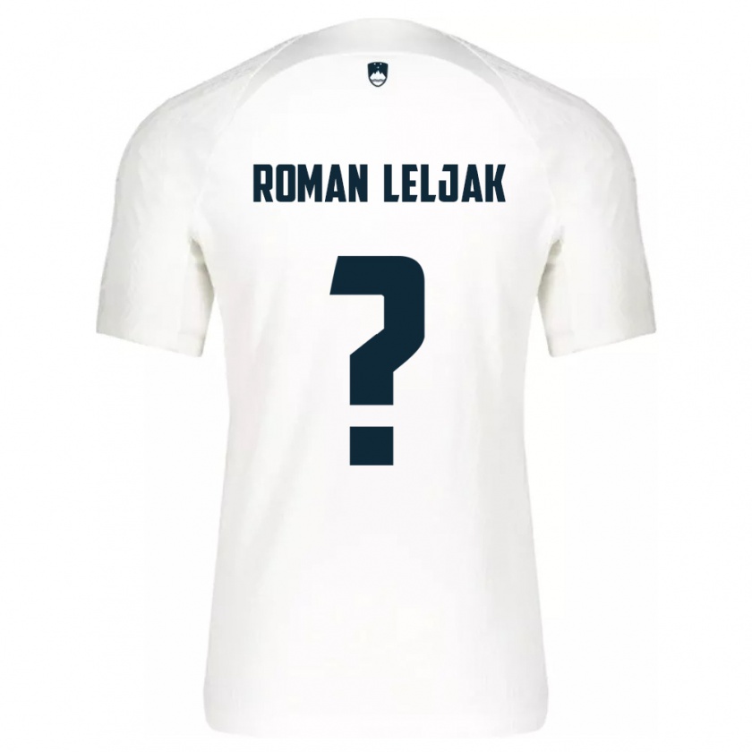 Kandiny Gyermek Szlovénia Nejc Roman Leljak #0 Fehér Hazai Jersey 24-26 Mez Póló Ing