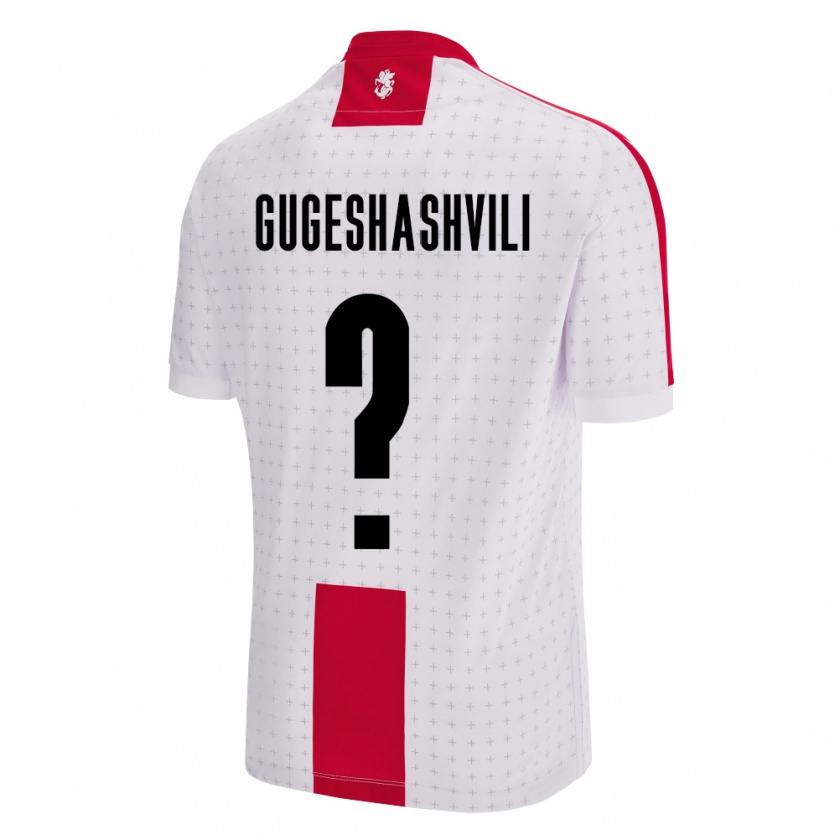 Kandiny Gyermek Grúzia Zaza Gugeshashvili #0 Fehér Hazai Jersey 24-26 Mez Póló Ing