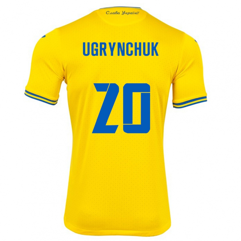 Kandiny Gyermek Ukrajna Artem Ugrynchuk #20 Sárga Hazai Jersey 24-26 Mez Póló Ing