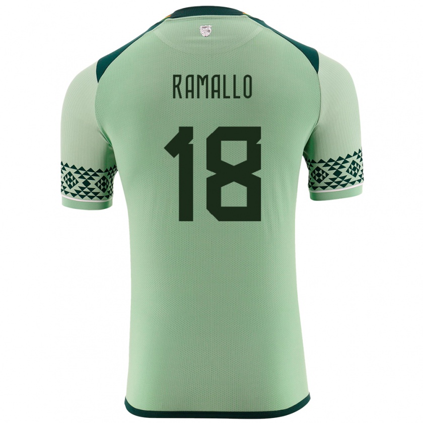 Kandiny Gyermek Bolívia Rodrigo Ramallo #18 Világos Zöld Hazai Jersey 24-26 Mez Póló Ing