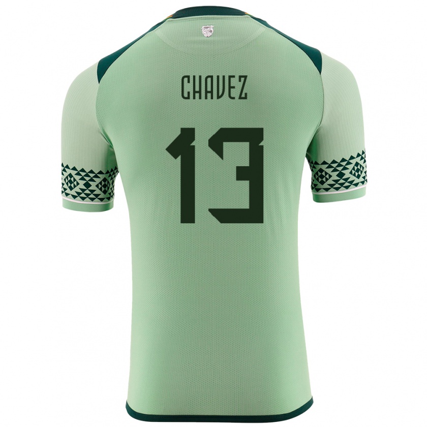 Kandiny Gyermek Bolívia Lucas Chávez #13 Világos Zöld Hazai Jersey 24-26 Mez Póló Ing