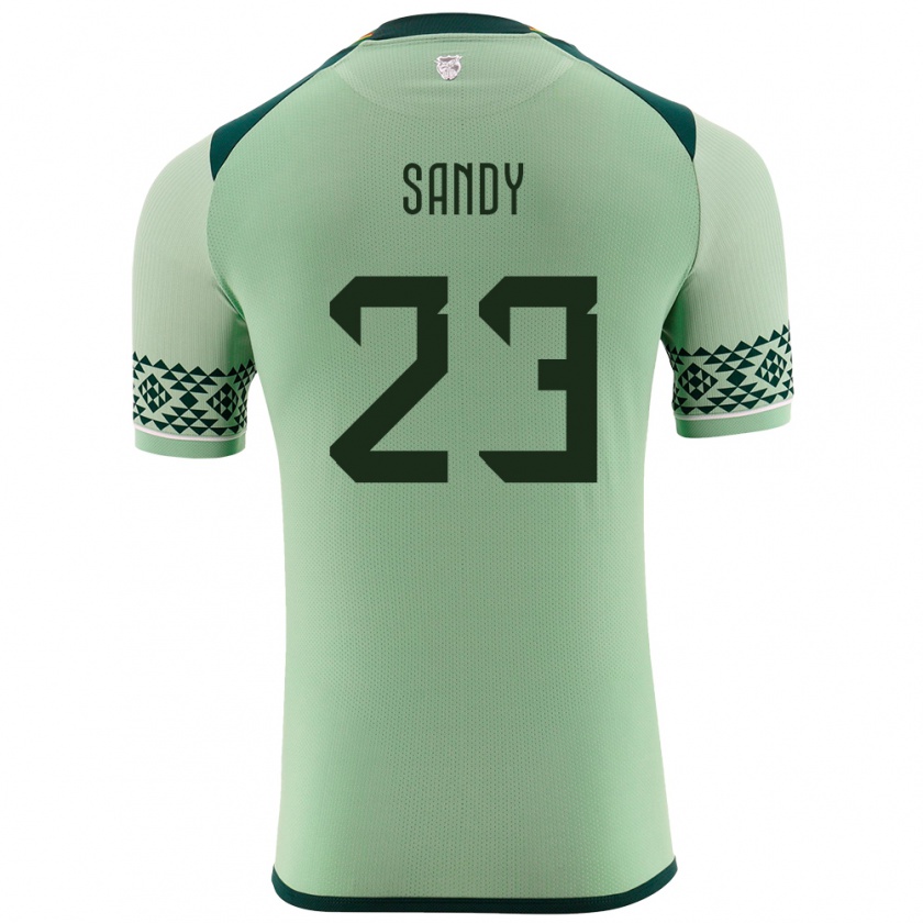 Kandiny Gyermek Bolívia Daniel Sandy #23 Világos Zöld Hazai Jersey 24-26 Mez Póló Ing