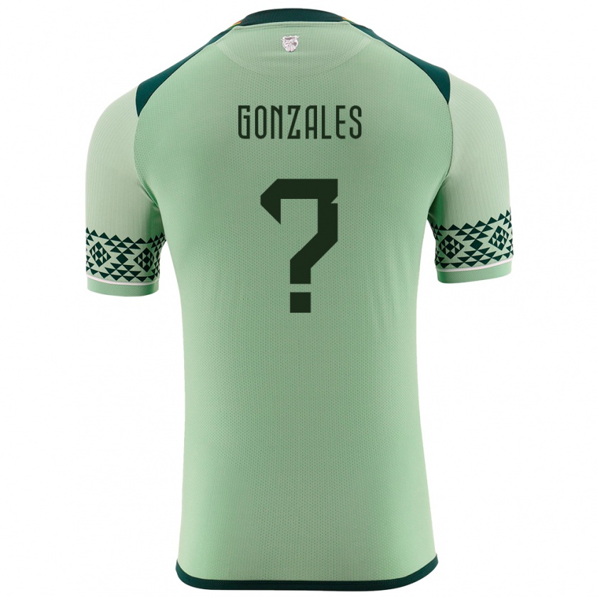 Kandiny Gyermek Bolívia Franz Gonzales #0 Világos Zöld Hazai Jersey 24-26 Mez Póló Ing